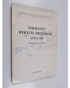 Kirjailijan Ragna Ahlbäck käytetty kirja Socklots byrätts protokoll 1751-1761
