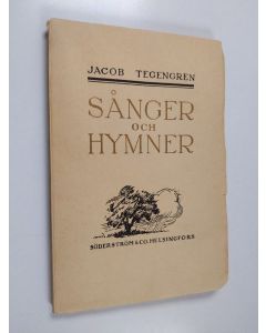 Kirjailijan Jacob Tegengren käytetty kirja Sånger och hymner
