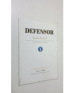 käytetty kirja Defensor legis N:o 2/2008 : Suomen asianajajaliiton äänenkannattaja