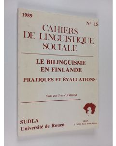 käytetty kirja Cahiers de linguistique sociale 15/1989