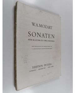Kirjailijan W. A. Mozart käytetty kirja Sonaten für klavier zu zwei händen band 2