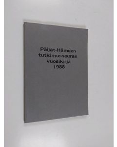 käytetty kirja Päijät-Hämeen tutkimusseuran vuosikirja 1988