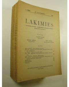 Tekijän Tauno Ellilä  käytetty kirja Lakimies, 58. vuosikerta (1960), numerot 1-8 (numerot 4 ja 5 samassa vihossa) : suomalaisen lakimiesyhdistyksen aikakauskirja
