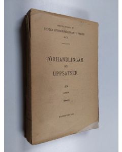 Kirjailijan Petrus Nordmann & Reinhold Hausen käytetty kirja Förhandlingar och uppsatser : 23 1909