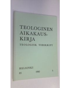 käytetty kirja Teologinen aikakauskirja 5/1980