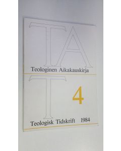 käytetty kirja Teologinen aikakauskirja 4/1984