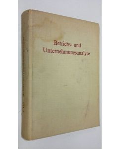 Kirjailijan Jakob Viel käytetty kirja Betriebs- und unternehmungsanalyse