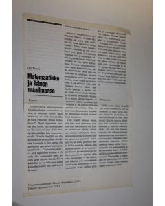 Kirjailijan Olli Tammi käytetty teos Matemaatikko ja hänen maailmansa : virkaanastujaisesitelmä Helsingin yliopistossa 17.2.1971