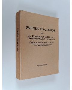 käytetty kirja Svensk psalmbok för de evangelisk-lutherska församlingarne i Storfurstendömet Finland