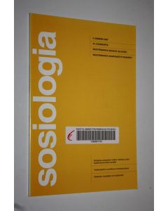 käytetty kirja Sosiologia 4/2007 : Westermarck-seuran julkaisu