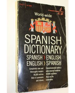 Kirjailijan Joseph G. Fucilla käytetty kirja World-wide Spanish Dictionary : Spanish-English, English-Spanish