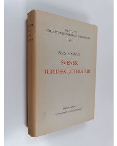 Kirjailijan Nils Regner käytetty kirja Svensk juridisk litteratur 1865-1956