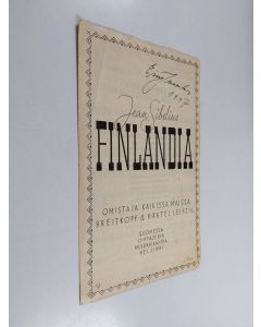 Kirjailijan Jean Sibelius uusi teos Finlandia