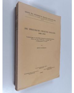 Kirjailijan Martin Klöverkorn käytetty kirja Die sprachliche Struktur Finnlands 1880-1950