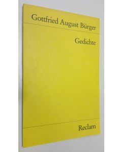 Kirjailijan Gottfried August Burger käytetty kirja Gedichte (ERINOMAINEN)
