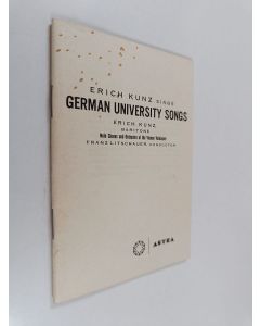 käytetty teos Erich kunz sings german university songs