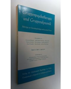 Kirjailijan Raymond Ym. Battegay käytetty kirja Gruppenpsychotherapie und Gruppendynamik : Beiträge zur Sozialpsychologie und sozialen Praxis Band 14 Heft 1 April 1979