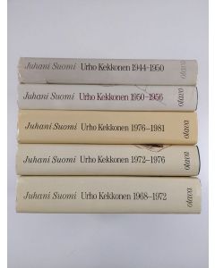 Kirjailijan Juhani Suomi käytetty kirja Urho Kekkonen 1944-1950 : Vonkamies ; 1950-1956 : Kuningastie ; 1968-1972 : Taistelu puolueettomuudesta ; 1972-1976 : Liennytyksen akanvirrassa ; 1976-1981 : Umpeutuva latu