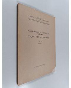 käytetty kirja Neuvostoliittoinstituutin vuosikirja = Sovjetinstitutets årsskrift, No 15-18 1963-1966