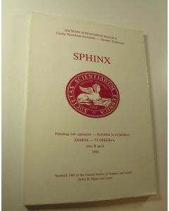 käytetty kirja Sphinx Årsbok - Vuosikirja 1992