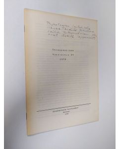 käytetty teos Sairaanhoidon vuosikirja XV - 1978