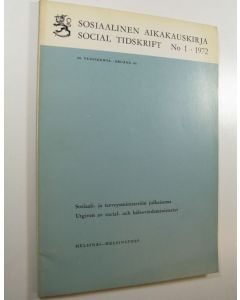 käytetty kirja Sosiaalinen aikakauskirja No 1, 1972