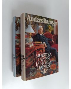 Kirjailijan Anders Ramsay käytetty kirja Muistoja lapsen ja hopeahapsen 1-2