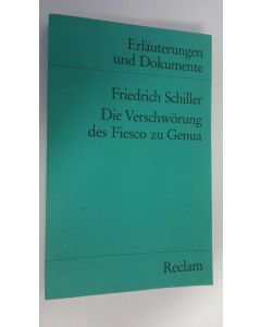 Kirjailijan Friedrich Schiller käytetty kirja Die Verschwörung des Fiesco zu Genua