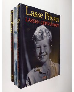 Kirjailijan Lasse Pöysti käytetty kirja Lasse Pöystin muistelmat 1-3 : Lassen oppivuodet ; Jalat maahan ; Lainatakki