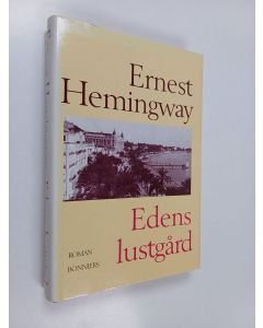 Kirjailijan Ernest Hemingway käytetty kirja Edens lustgård