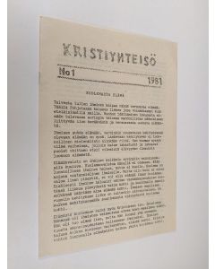 käytetty teos Kristiyhteisö 1/1981 : Kuolemasta elämä