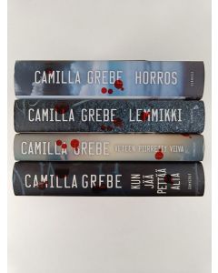Kirjailijan Camilla Grebe käytetty kirja Camilla Grebe -paketti (4 kirjaa) : Kun jää pettää alta ; Veteen piirretty viiva ; Lemmikki ; Horros