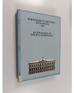 käytetty kirja Korkeimman oikeuden ratkaisuja, 1993 - 1