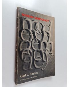 Kirjailijan Carl L. Becker käytetty kirja Modern democracy