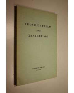 käytetty kirja Vuosiluettelo 1960 Årskatalog