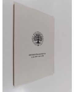 käytetty kirja Suomen kulttuurirahaston henkilöhakemisto 1.10.1997-30.9.1998