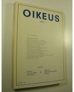 Tekijän Niklas Bruun  käytetty kirja Oikeus, 1-4/1981
