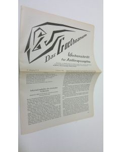 Tekijän Martin Barkhoff  käytetty teos Das Goetheanum nr. 41/1988 : Wochenschrift fur Anthroposophie