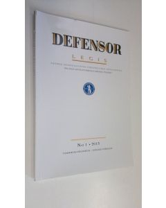 käytetty kirja Defensor legis n:o 1/2013
