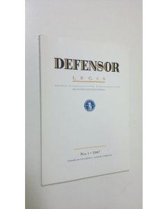 käytetty kirja Defensor legis N:o 1/2007 : Suomen asianajajaliiton äänenkannattaja