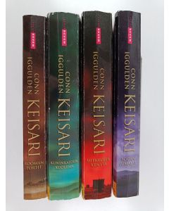 Kirjailijan Conn Iggulden käytetty kirja Keisari 1-4 : Rooman portit ; Kuninkaiden kuolema ; Miekkojen kenttä ; Sodan jumalat