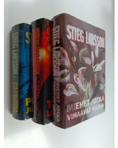 Kirjailijan Stieg Larsson käytetty kirja Millenium trilogia : Miehet jotka vihaavat naisia ; Tyttö joka leikki tulella ; Pilvilinna joka romahti