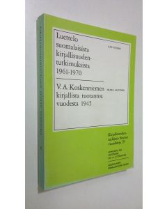 käytetty kirja Kirjallisuudentutkijain seuran vuosikirja 29