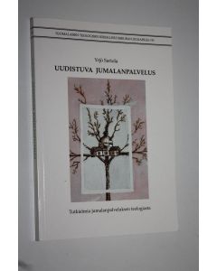 Kirjailijan Yrjö Sariola käytetty kirja Uudistuva jumalanpalvelus (signeerattu) : tutkielmia jumalanpalveluksen teologiasta