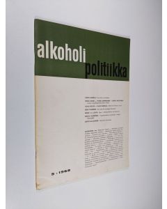 käytetty teos Alkoholipolitiikka 5/1968