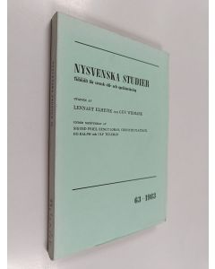 käytetty kirja Nysvenska studier 63/1983