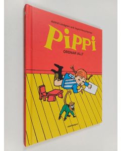 Kirjailijan Astrid Lindgren käytetty kirja Pippi ordnar allt