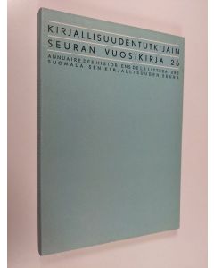 käytetty kirja Kirjallisuudentutkijain seuran vuosikirja 26 :; Annuaire des historiens de la litterature - Juhlakirja Eino Krohnin täyttäessä 70 vuotta 8.2.1972