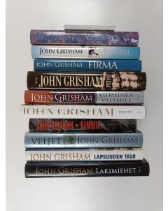 käytetty kirja John Grisham -setti (10 kirjaa) : Lakimiehet ; Lapsuuden talo ; Veljet ; Kammio ; Perintö ; Viimeinen valamies ; Petos ; Firma ; Partneri ; Pelikaanimuistio