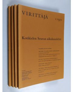 käytetty kirja Virittäjä vuosikerta 1971 (nrot 1-4)
